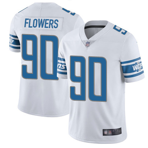 Detroit Lions Limited White Men Trey Flowers Road Jersey NFL Football #90 Vapor Untouchable->detroit lions->NFL Jersey